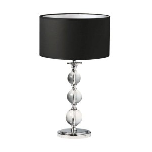 Lampa stołowa REA II kolor czarny metal/szkło, tkanina, E27 IP20 RLT93163-1B Zuma Line