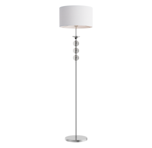 Lampa podłogowa REA kolor biały metal/szkło, tkanina, E27 IP20 RLL93163-1W Zuma Line