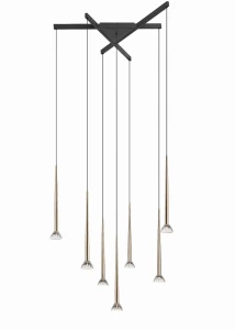 P0603-07C-SDB1 BOSTON LAMPA WISZĄCA CZARNY MAT+ZŁOTO/MATT BLACK+FRENCH GOLD Zuma Line