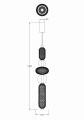 MD2596-5A-3BGT SARR LAMPA WISZĄCA CZARNY MAT+ZŁOTA/MATT BLACK+GOLD Zuma Line