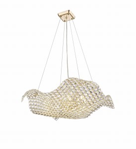 P0221-08M-F7AC TIARA LAMPA WISZĄCA ZŁOTA/GOLD Zuma Line