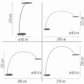 562-34 PURE CLIPSE-BOW LAMPA PODŁOGOWA METALICZNY BRĄZ Paul Neuhaus