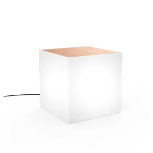 3172 BORA CABLE JUTE WOOD STOLIK Z PODŚWIETLENIEM BIAŁY New Garden