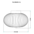 Lampa sufitowa SLEEK RLX96452-1A Zuma Line