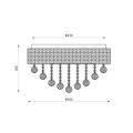 Lampa sufitowa plafon klasyczny CAPRI kolor chrom metal/szkło, 9xG9 IP20 19027-L Zuma Line