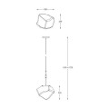 Lampa wisząca ROCK kolor czarny mat/złoty metal/szkło, E27 IP44 P0488-01M-SEAC Zuma Line