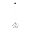 Lampa wisząca ROCK kolor czarny mat/złoty metal/szkło, E27 IP44 P0488-01M-SEAC Zuma Line