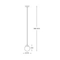 Lampa wisząca RIANO kolor francuskie złoto/czarny, biały metal/szkło, E27 IP20 P0454-01D-F7AA Zuma Line