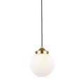 Lampa wisząca RIANO kolor francuskie złoto/czarny, biały metal/szkło, E27 IP20 P0454-01D-F7AA Zuma Line