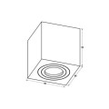 Spot lampa natynkowa QUARDIP sl kolor biały metal/szkło, GU10 IP44 ACGU10-160 Zuma Line
