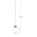 Lampa wisząca GEM kolor brąz antyczny metal/szkło, G9 IP20 P0389-01D-0FD2 Zuma Line