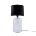 Lampa stołowa SAMASUN kolor transparentny/czarny, biały metal/szkło, tkanina, E27 IP20 5501BK Zuma Line