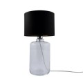 Lampa stołowa SAMASUN kolor transparentny/czarny, złoty metal/szkło, tkanina, E27 IP20 5502BKGO Zuma Line