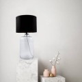 Lampa stołowa SAMASUN kolor transparentny/czarny, złoty metal/szkło, tkanina, E27 IP20 5502BKGO Zuma Line