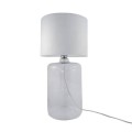 Lampa stołowa AMARSA kolor transparentny/biały metal/szkło, tkanina, E27 IP20 5506WH Zuma Line