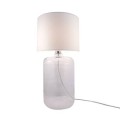 Lampa stołowa AMARSA kolor transparentny/biały metal/szkło, tkanina, E27 IP20 5506WH Zuma Line