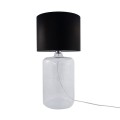 Lampa stołowa AMARSA kolor transparentny/czarny, biały metal/szkło, tkanina, E27 IP20 5507BK Zuma Line