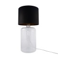 Lampa stołowa AMARSA kolor transparentny/czarny, złoty metal/szkło, tkanina, E27 IP20 5508BKGO Zuma Line