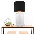 Lampa stołowa AMARSA kolor transparentny/czarny, złoty metal/szkło, tkanina, E27 IP20 5508BKGO Zuma Line