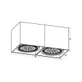 Spot lampa natynkowa BOX kolor biały metal, 2xGU10 (ES111) IP20 ACGU10-116 Zuma Line