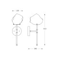 Kinkiet lampa ścienna ROCK kolor czarny/złoty metal/szkło, G9 IP20 W0488-01D-SEAC Zuma Line