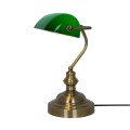 Lampa biurkowa EDES kolor antyczny mosiądz/zielony metal/szkło, E27 IP20 T110810 Zuma Line