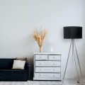 Lampa podłogowa INGA kolor czarny metal/tworzywo sztuczne, tkanina, E27 IP20 H06-GD-BK Zuma Line
