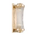 Kinkiet lampa ścienna SERGIO kolor francuskie złoto metal/szkło, 2xE14 IP20 W0528-02N-F7AC Zuma Line