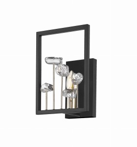 Kinkiet lampa ścienna CAROLINE kolor czarny mat/francuskie złoto metal/szkło, E14 IP20 W0541-01A-SDAC Zuma Line