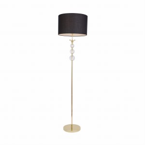Lampa podłogowa REA Czarny/Złoty E27 RLL93163-1GB Zuma Line