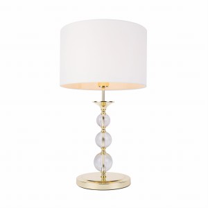 Lampa stołowa REA kolor złoty/biały metal/szkło, E27 IP20 RLT93163-1GW Zuma Line