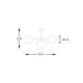 Lampa sufitowa LUNA kolor chrom metal/szkło, 3xG9 IP20 5663 Zuma Line