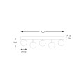 Lampa sufitowa ALI kolor czarny/złoty metal/szkło, 5xG9 IP20 5643 Zuma Line