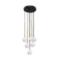Lampa wisząca ALI kolor czarny/złoty metal/szkło, 7xG9 IP20 5642 Zuma Line