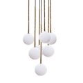 Lampa wisząca ALI kolor czarny/złoty metal/szkło, 7xG9 IP20 5642 Zuma Line