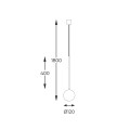 Lampa wisząca ALI kolor czarny/złoty metal/szkło, G9 IP20 5639 Zuma Line