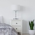 Lampa stołowa REA II kolor biały metal/szkło, tkanina, E27 IP20 RLT93163-1W Zuma Line