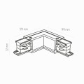 Łącznik kątowy L 3 fazowy kolor czarny metal/tworzywo sztuczne 8010 Zuma Line