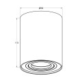 Spot tuba – lampa natynkowa RONDOC sl kolor czarny metal, GU10 IP20 20038-BK-N Zuma Line