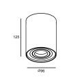 Spot tuba – lampa natynkowa RONDOO kolor złoty metal, GU10 IP20 94354-N Zuma Line