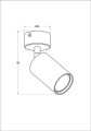 Reflektor / spot lampa sufitowa TORI kolor biały metal, GU10 IP20 20016-WH-N Zuma Line