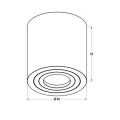 Spot tuba – lampa natynkowa RONDIP kolor czarny metal, GU10 IP20 ACGU10-159-N Zuma Line