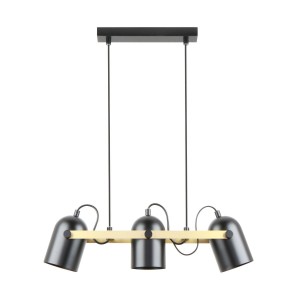 Lampa wisząca FATI kolor czarny mat/złoty metal, 3xE27 IP20 A8163-3A Zuma Line
