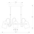Lampa wisząca FATI kolor czarny mat/złoty metal, 3xE27 IP20 A8163-3A Zuma Line
