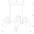 Lampa wisząca RESI kolor czarny mat/złoty metal, 3xE27 IP20 A8162-3A Zuma Line