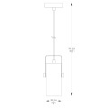 Lampa wisząca RESI kolor czarny mat/złoty metal, E27 IP20 A8165-1 Zuma Line