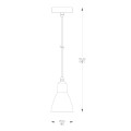 Lampa wisząca MORA kolor czarny mat/biały metal, E27 IP20 A8102-1 Zuma Line