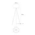 Lampa podłogowa CARA kolor czarny metal/tkanina, E27 IP20 A4001-BK Zuma Line