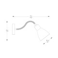 Kinkiet lampa ścienna MORA kolor czarny mat/biały, satyna nikiel metal, E27 IP20 A6008 Zuma Line