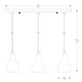 Lampa wisząca MORA kolor czarny mat/biały metal, 3xE27 IP20 A8102-3A Zuma Line